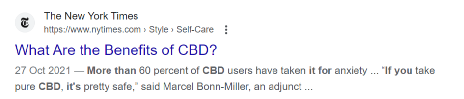 Concrete evidence to show that CBD products are in high demand