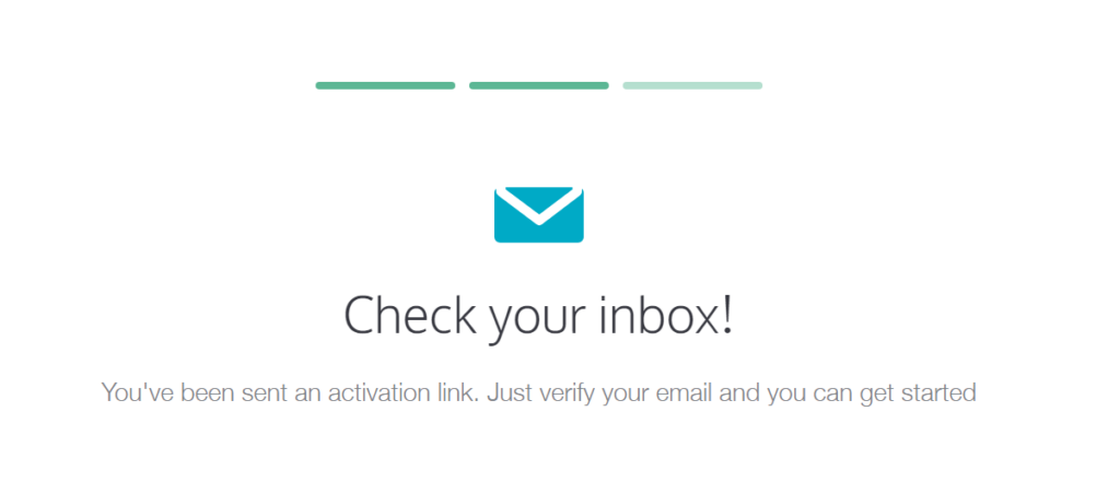 Skimlinks Email verification notification page